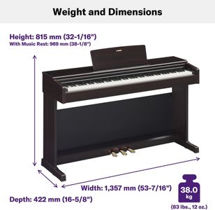 Yamaha ARIUS YDP-145 Digital Piano – Black