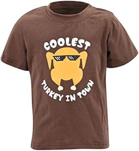 Unisex Kids Shirts for Every Holiday 4, Coolest Turkey in Town, 18 Months