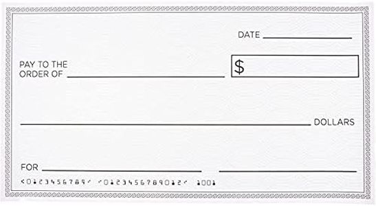 Reusable Giant Oversized Fake Paper Cheques for Endowment Award - Large Dry Erase Novelty Cheque for Rewards, Donations, Gag Gifts, Raffle Winners and Fundraisers, 76.2 x 40.6 cm