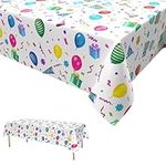 GRESATEK Party Table Cloth,Happy Birthday Table Covers Plastic Disposable Tablecloth Birthday Party Table Decoration Supplies for Kids Boys 137 x 274cm