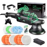BATOCA 2026 New Dual Action Polisher, 15mm Random Orbital Car Buffer, 6 Variable Speeds (2500-5500RPM) 1100W DA Polisher with Foam/Wool Pads, Polishing Bonnet for Polishing