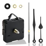 Silent Quartz Clock Mechanism Movement Kits battery powered Long and Short Shaft DIY Wall Clock Mechanism Parts Motor Replacement for Repair Home Restaurant Hotel Office Classroom (Peach Heart Black)