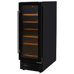 Russell Hobbs Freestanding or Integrated Large, Drinks & Wine Chiller with Glass Door, 18 Bottle Capacity in Black RHBI18WC1