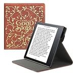 kwmobile Cover Compatible with Amazon Kindle Oasis 10. Generation Case - Stand + Strap - Good Story Yellow/Orange/Red