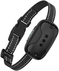Dog Bark Collar - Rechargeable Smart Anti Barking Collar for Dogs - Waterproof No Shock Bark Collar for Small/Medium/Large Dogs - Anti Bark Collar for Dogs with 5 Sensitivity Levels (Black)