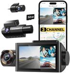 WOLFBOX i07 Dash Cam with WiFi GPS, 3 Channel/Triple 4K+1080P Dash Camera Front and Inside, 2.5K 1600P+1080P+1080P Dash Cam Front Rear and Cabin, 3" LCD Super IR Night Vision, Smart Parking Monitor