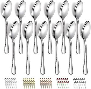 Evanda Dinner Spoons 12 Pieces, Stainless Steel 18.5cm Spoons, Dessert Spoons, Table Spoon, Soup Spoons, Easy to Clean, Dishwasher Safe