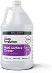 Clean Revolution Multi Surface Cleaner Refill Supply, Non-Toxic, Eco-Friendly & Plant-Based, Ready to Use, Seaside Lavender, 128 Fl Oz (1 Gallon)