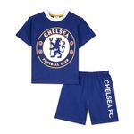 Chelsea F.C. Boys Pyjamas, T-Shirt and Shorts PJs Set, Official Gifts for Boys 13-14 Years Blue