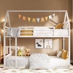 LIKIMIO Bunk Bed Twin Over Twin, Ho