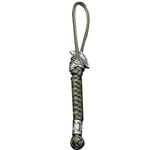 Viking Rune Bead Lanyard Keychain Outdoor Survival Paracord Rope Keychain Jewelry Handmade Car Key Knife Keyring