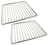 Qualtex 2 Pack of Universal Oven Cooker Shelves Rack Grid Adjustable Extendable Design