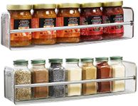 DecoBros 2 Pack Wall Mount Single Tier Mesh Spice Rack, Chrome