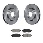 Transit Auto Front Disc Brake Rotors And Semi-Metallic Pads Kit Replacement For Nissan Sentra Versa Cube K8S-100526