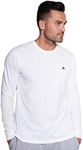 INTO THE AM Premium Long Sleeve Shirts for Men Casual Work Sun Protection Basic T-Shirts for Gym Construction (White, 3X-Large)