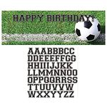 Creative Converting PC297966 Personalise Giant Soccer Birthday Banner with Stickers-1 Pc, Plastic