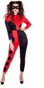 Fun Shack Déguisement Arlequin Femme, Deguisement Halloween Femme Arlequin, Deguisement Arlequin Adulte Femme, Costume Arlequin Femme, Deguisement Arlequin Femme Taille XS