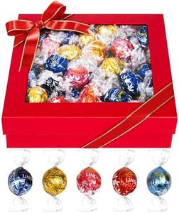 Valentine’s Day Chocolate Truffles Gift Box, 50 Gourmet Individually Wrapped Truffles, Luxury Box Of Chocolates For Birthdays, Anniversaries, Holidays, and Valentine's Day