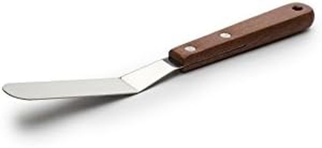 Fox Run 5329 Offset Icing Spatula, 4.25-Inch Stainless Steel Blade, Wood Handle