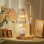 Lazenry Candle Warmer Lamp with Timer, Adjustable Height Wax Melt Warmer, RGB Candle Lamp with 2 Bulbs, Dimmable Warm Lamp Wax Warmer for Scented Wax, Jar Candles, Bedroom, Home, Office Decor, Copper