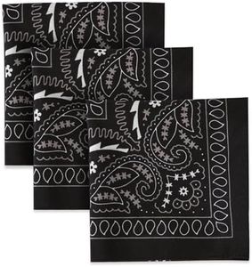Tough Headwear Large Bandana Headband - Handkerchief Bandanas for Men & Women - Cowboy Scarf - Paisley Bandana Pack