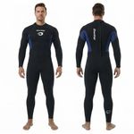 Owntop 3mm Wetsuit for Women and Men – Full Length Neoprene Wet Suit, Long Sleeve Back Zip for Scuba Snorkeling Surfing Diving