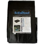 SolaDirect Pond Liner - 2.5 x 2.5 m / 8 x 8 ft - Perfect for Garden Ponds, Water Features, Koi & Fish Pools, Wildlife - Heavy Duty HDPE Material - UV and Tear Resistant, Flexible