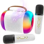 Skirfy Kids Bluetooth Speaker with 2 Wireless Microphones,Mini Speaker for Kids and Karaoke Machines for Adults,Portable Bluetooth Speakers with Bluetooth 5.3,Best Birthday Party Gifts