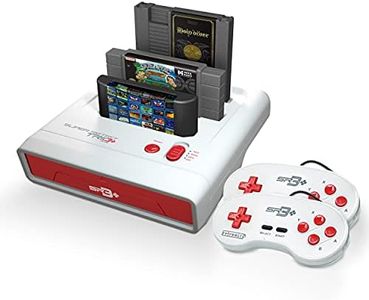 Retro-Bit Super Retro Trio HD Plus 720P 3 in 1 Console System - HDMI Port - for Original NES/SNES, Super Nintendo and Sega Genesis Games - Red/White