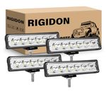 RIGIDON 4PCS 18W LED Fog Lights,Mini Spot LED Work Light Single Row Driving Off-Road LED Light Bar for Truck Pickup ATV UTV 4X4WD Forklift SUV