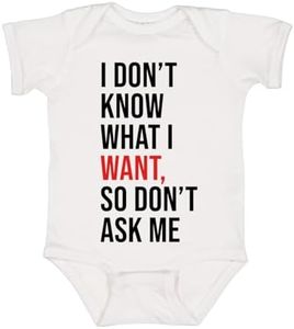 I Don't Know What I Want, So Don't Ask Me Pop Culture Toddler Crew Graphic T-Shirt, White, 2T