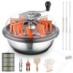 Spolehli Leaf Bowl Trimmer, 16'' Trimmer Bowl Manual Bud Trimmer for Twist Spin Cut with three kinds of Stainless-Steel Blades, Pruning Shears, Hanging Drying Net, for Cutting Leaves, Buds, Flowers