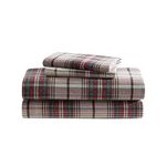 Eddie Bauer Cotton Flannel Bedding Set, Brushed for Extra Softness, Cozy Home Decor, Montlake Plaid, Twin