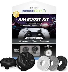 KontrolFreek Aim Boost Kit for PlayStation 5 (PS5) and PlayStation 4 (PS4) Controller | Includes Performance Thumbsticks and Precision Rings | Black Galaxy Edition