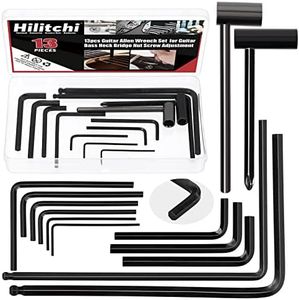 Hilitchi 13Pcs Guitar Allen Wrench Set, including 4mm 5mm Ball End Truss Rod Wrench, 7mm 8mm Truss Rod Hex Box Wrenches and 9 Sizes Allen Wrench for Guitar Neck Bridge Screw Adjustment