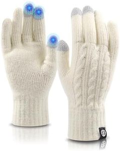 MA COWCF Women's Winter Gloves for Cold Weather Thermal Knit Elastic Soft Touch Screen Glove for Running Driving Hiking