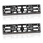 2 x Carbon Effect Number Plate Surrounds Holders Frames for Cars Vans Trailers