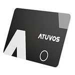 ATUVOS Wallet Tracker Card Ultra-Thin 0.16cm, Smart Bluetooth Locator Work with Apple Find My (iOS Only), Item Finder for Luggage Tag, Suitcase, Bags, Passport and More, IP67 Waterproof, Black, 1 Pack