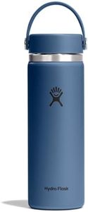 Hydro Flask Water Bottle - Insulated Stainless Steel - Wide Mouth Flex Lid, Non Spill, Leakproof and Refillable in 20 Oz Harbor Blue