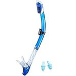 Supertrip Dry Snorkel Adult-Scuba Diving with Splash Guard and Top Valve,Freediving Snorkeling Swimming for Adults and Youth