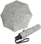 Knirps T.200 Medium Duomatic Automatic Open Close Rain Umbrella - Compact Windproof Umbrella for Rain - Travel Umbrella for Adults - 98cm Diameter Retractable Umbrella & Carrying Case, Pure Mineral