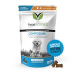 VetriScience Laboratories Composure, Calming Support for Dogs, 120 Peanut Butter Flavored Bite-Sized Chews