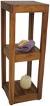 AquaTeak The Original Sula Square Three Tier Teak Bath Stand