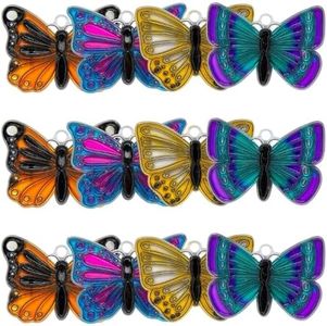 Fun Express Paint Your Own Butterfly Suncatchers Kit - DIY Craft Set for Kids Creative Home Activity with Paints Brushes & 6 Suncatchers Family Bonding Fun Crafts and Educational Projects - 6 Pieces