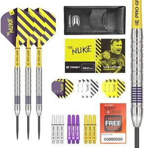 TARGET Darts Luke Littler 80% Tungsten Steel Tip Darts Set, 23G | Professional Dart Kit, Pro Grip Shafts, Pro Ultra Flights, Dart Wallet Included | Darts Accessories Kit