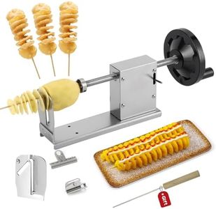 CGOLDENWALL 3 in 1 Manual Tornado Potato Slicer Spiral Potato Cutter Twisted Potato Slicer Spiral Twister Cutter Thicker Stainless Steel Vegetables Cutting Machine