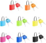 8 Pairs Luggage Locks with Keys, Suitcase Locks Mini Metal Keyed Padlocks for Backpack Boxes Laptop Bag School Gym Locker (8 Colors)