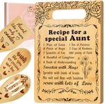 Aunt Gifts from Niece, Unique Aunt Birthday Gifts Cutting Board Set Gift, Best Aunt Ever Gifts for Aunt to Be New Aunt Auntie, Best Auntie Gift Ideas Mothers Day Christmas Gifts for Aunt Kitchen Gifts