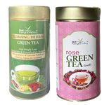 Khadi Kangra Valley rose Green Tea Leaf & Slimming Herbal Green Tea Aids weight loss