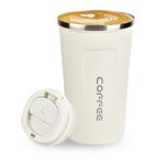 Lychico Coffee Travel Mug, 500ml Insulated Coffee Cup with Leakproof Lid, Reusable Stainless Steel Double Wall Vacuum Thermaol Mug/to Go Cups for Hot Cold Drinks